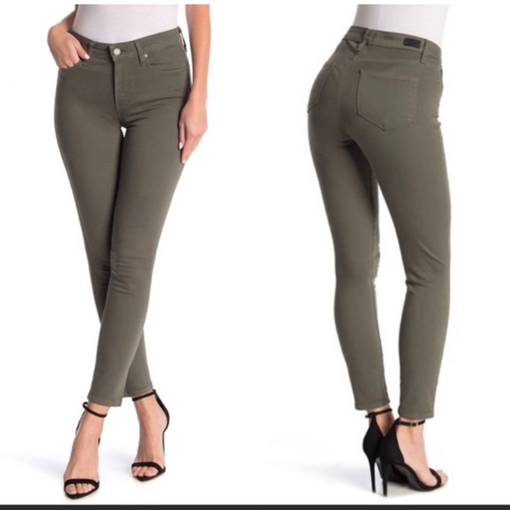PAIGE Women's Hoxton Ankle jeans in the color Seaweed Green Size 27